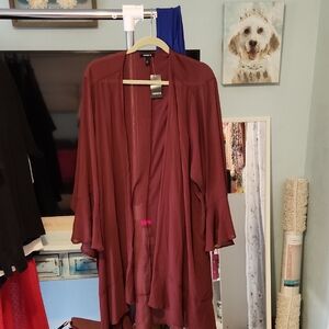 torrid Wine Sheer Kimono Robe